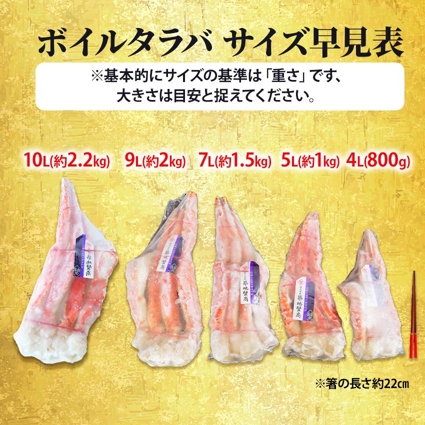 超特大 ボイルタラバガニ 10Lサイズ 約2.2kg 1肩 (正味重量 約1.7kg) かに カニ 蟹 足 安 シュリンク 蟹の王様｜fuji-s｜07