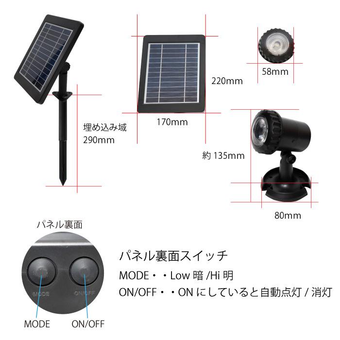 ソーラーライト ガーデンライト 4個セット ソーラー LED 防犯ライト