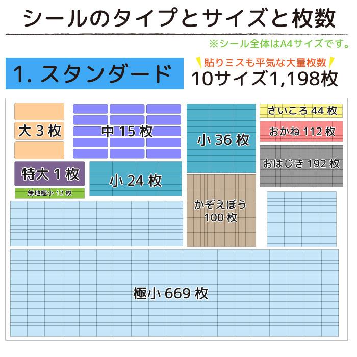 お名前シール おなまえシール 最大1198枚 耐水 シンプル 入園準備・入学準備に 算数セット 保育園 幼稚園 小学校 食洗機 レンジ 防水 漢字 算数セット name004｜fuji-shop｜04