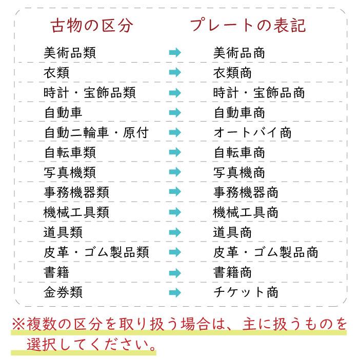 古物商プレート 古物 プレート 紺色 古物商 許可証 標識 アクリル製 全国公安委員会指定 警察署対応 アクリル 軽量 穴あけ無料 公式 スタンド付き zakka015｜fuji-shop｜06