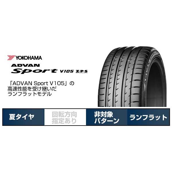 YOKOHAMA ヨコハマ アドバン スポーツV105S ZPS 225/40R19 93Y XL タイヤ単品1本価格｜fuji-tire｜02