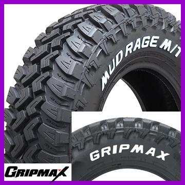 4本セット GRIPMAX グリップマックス マッドレイジM/T RWL ホワイトレター(限定) 185R14C 102/100Q タイヤ単品｜fuji-tire