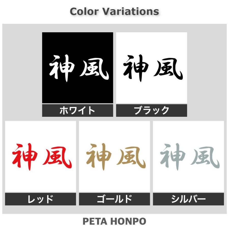 カッティングステッカー 神風 サイズ選択可 かみかぜ 漢字 和風