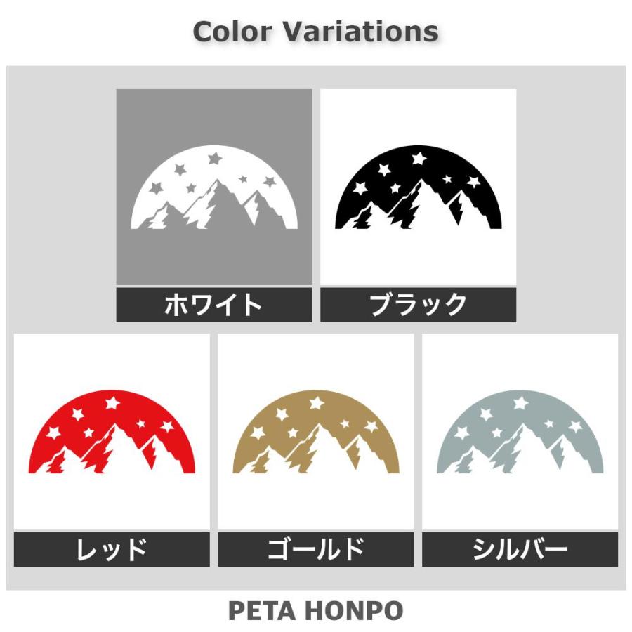 カッティングステッカー 山と星空 サイズ選択可 キャンプ 山 自然