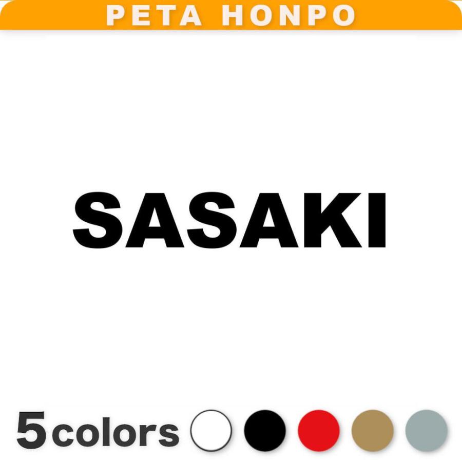 カッティングステッカー SASAKI サイズ選択可 佐々木 ささき 苗字 名字