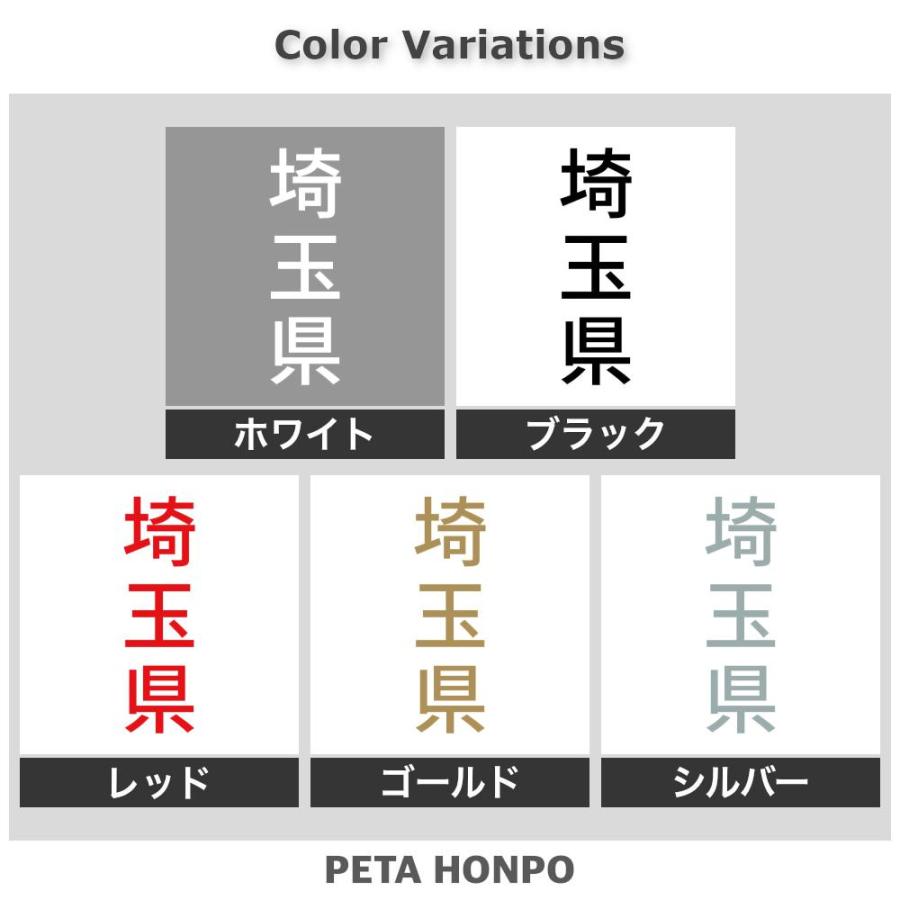 カッティングステッカー 埼玉県 縦書き (B) サイズ選択可 都道府県
