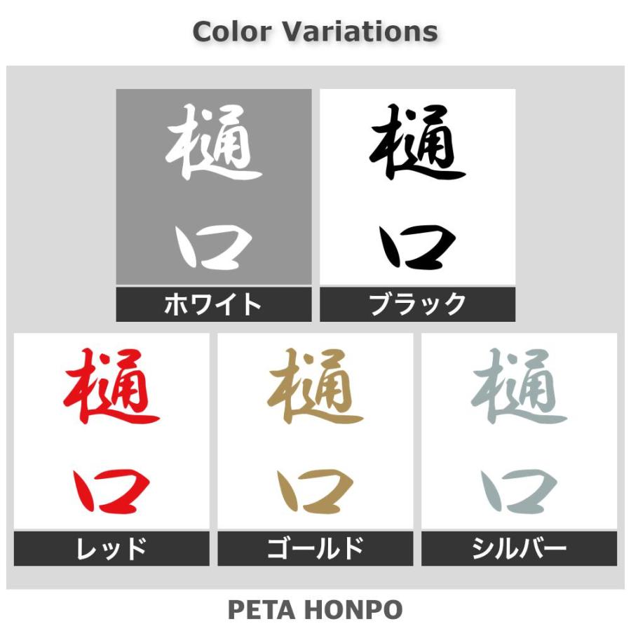 カッティングステッカー 樋口 縦書き (A) サイズ選択可 苗字 名字 姓