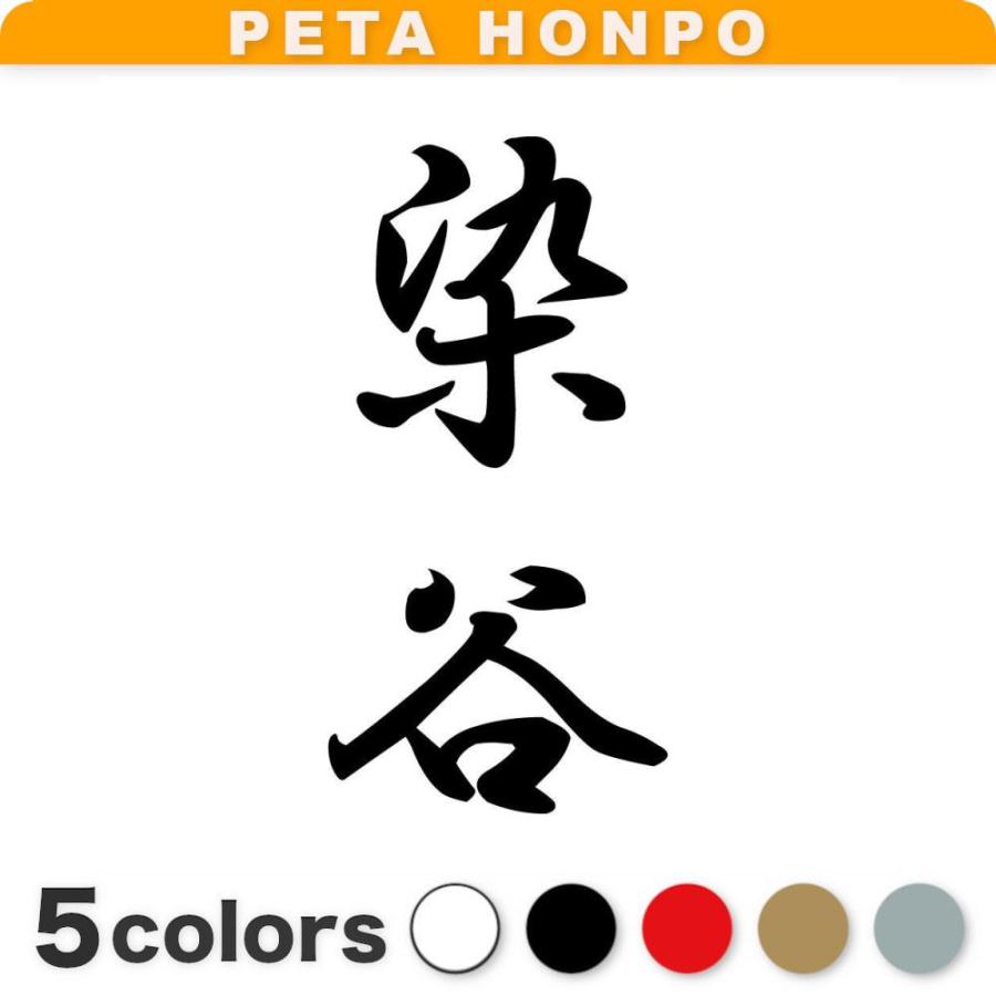 カッティングステッカー 染谷 縦書き (A) サイズ選択可 苗字 名字 姓