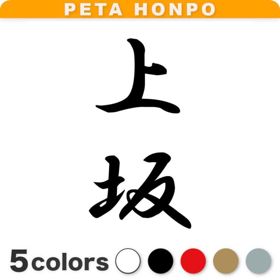 カッティングステッカー 上坂 縦書き (A) サイズ選択可 苗字 名字 姓