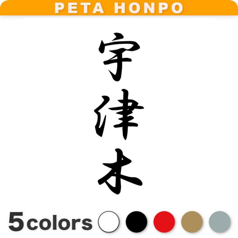 カッティングステッカー 宇津木 縦書き (A) サイズ選択可 苗字 名字 姓