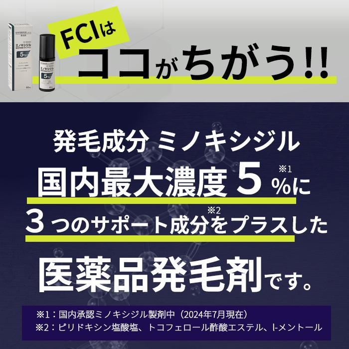 第1類医薬品】 ミノキシジル 配合外用液 5％「FCI」 (60mL)2本セット 