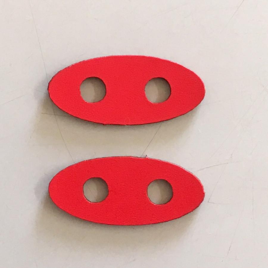 人工皮革 Pu コードストッパー 赤 2個組 メール便対応 ブタ鼻 ２つ穴 紐止め Stopper3 フジクリーニングyahoo 店 通販 Yahoo ショッピング