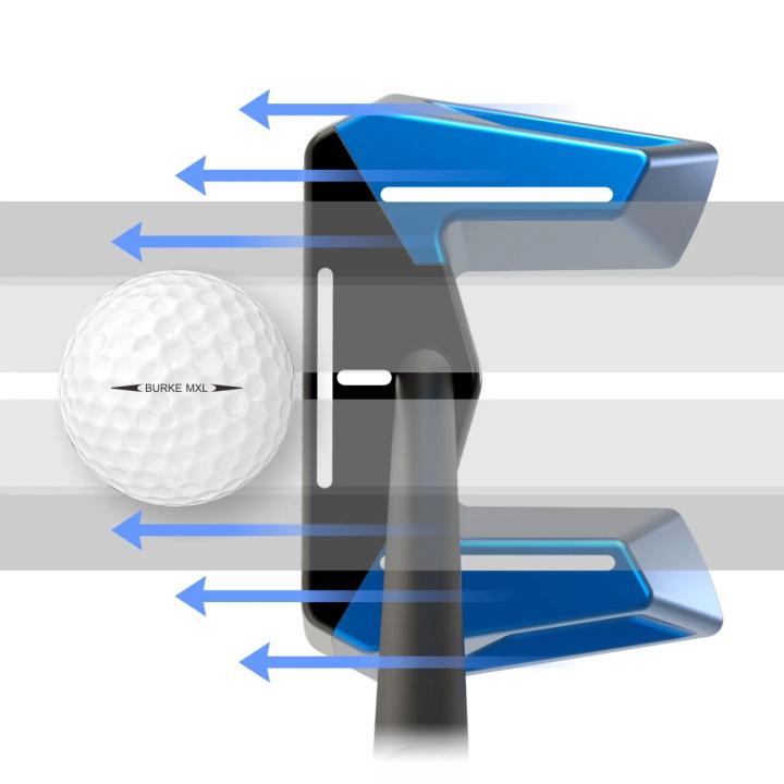 右用 BURKE GOLF バークゴルフ Ai ZERO BLUE ゼロトルク パター ライト
