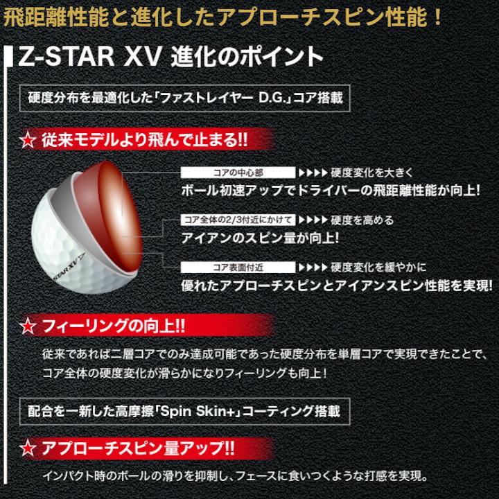 「送料無料(北海道・沖縄を除く)」2023 スリクソン Z STAR シリーズ (Z-STAR / Z-STAR XV) ゴルフボール 1ダース(12球入り) US仕様 SRIXON｜fujico｜13