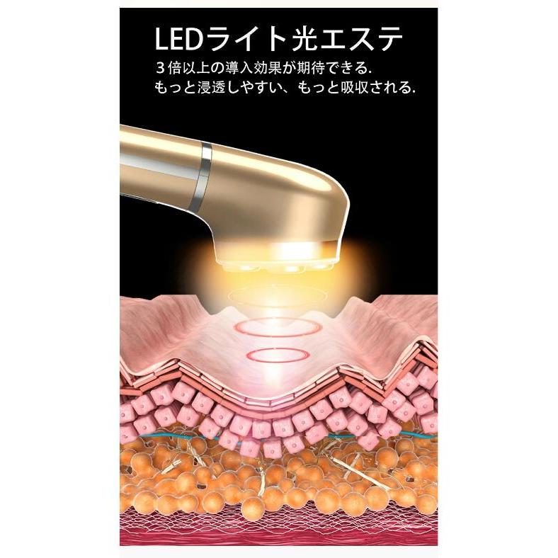 美顔器 美顔ローラー 毛穴ケア EMS 目元  5in1 フェイシャル 小顔 電動 家電 美容家電 毛穴ケア イオン導入 美肌 角質ケア 父の日 プレゼント ギフトの画像