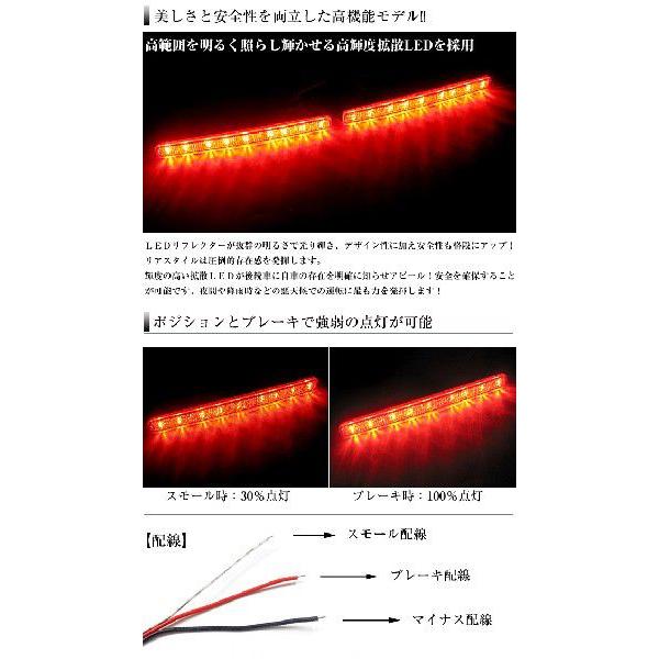 ステップワゴンRK1/2 LED 36発 リフレクター レッドテールライト テールランプ テールライト 車検 対応｜fujicorporation2013｜02