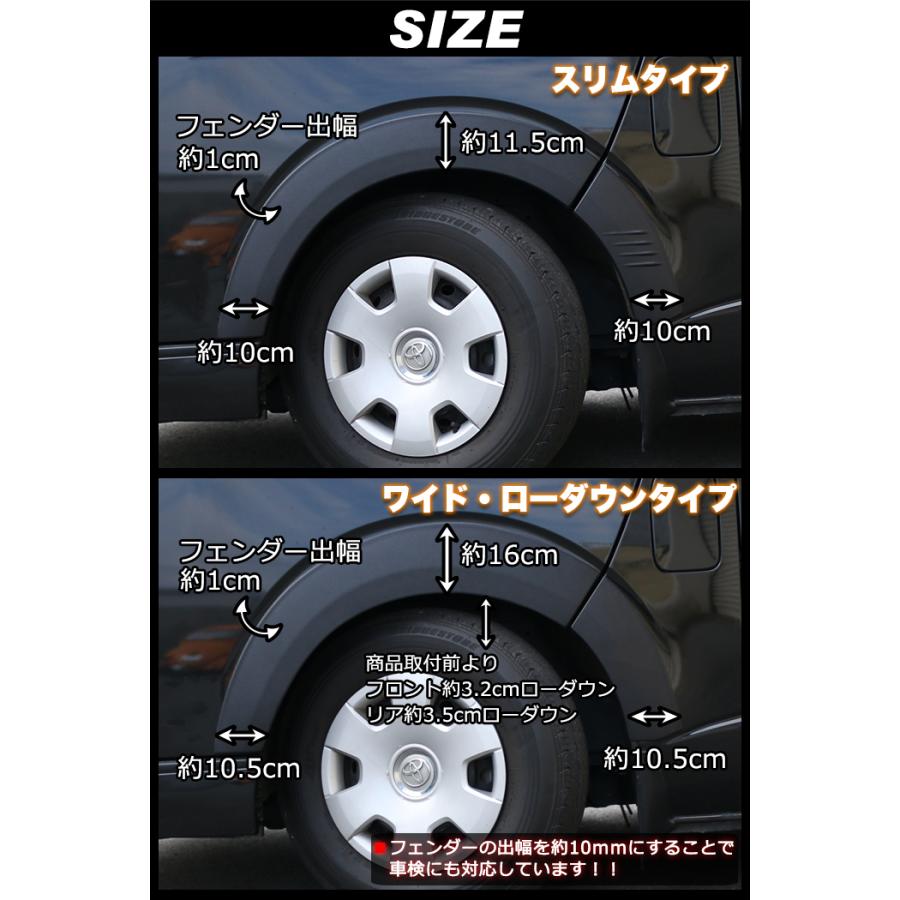 ハイエース 200系 オーバーフェンダー レジアスエース 全年式対応 標準