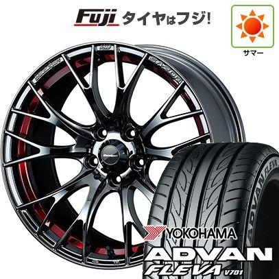 【新品国産4穴100車】 夏タイヤ ホイール4本セット 205/40R17 ヨコハマ アドバン フレバV701 ウェッズ ウェッズスポーツ SA-20R 17インチ｜fujicorporation