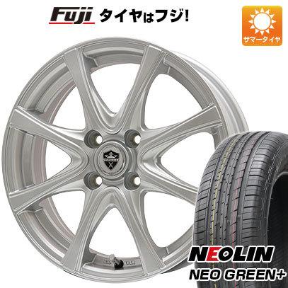 【新品国産4穴100車】 夏タイヤ ホイール4本セット 195/55R15 ネオリン ネオグリーン プラス(限定) ブランドル KF25 15インチ｜fujicorporation