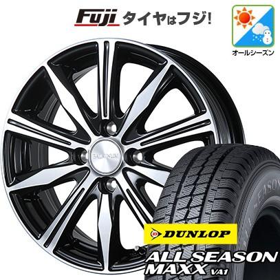 【新品 軽自動車】軽トラ オールシーズンタイヤ ホイール4本セット 145/80R12 80/78N ダンロップ オールシーズンMAXX VA1 ブリヂストン バルミナ K10 12インチ :fuji 21681 105300 33032 33032:フジコーポレーション