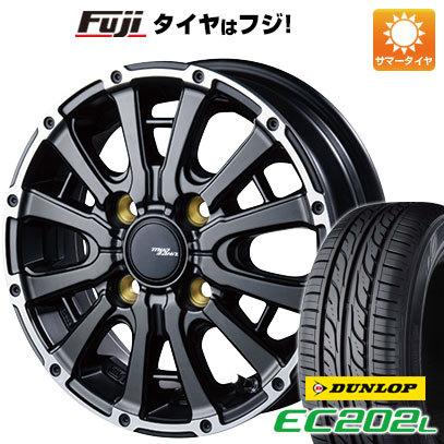 【新品 軽自動車】N-BOX タント ワゴンR 夏タイヤ ホイール4本セット 165/55R15 ダンロップ EC202L インターミラノ MUD BAHN XR-600S 15インチ｜fujicorporation