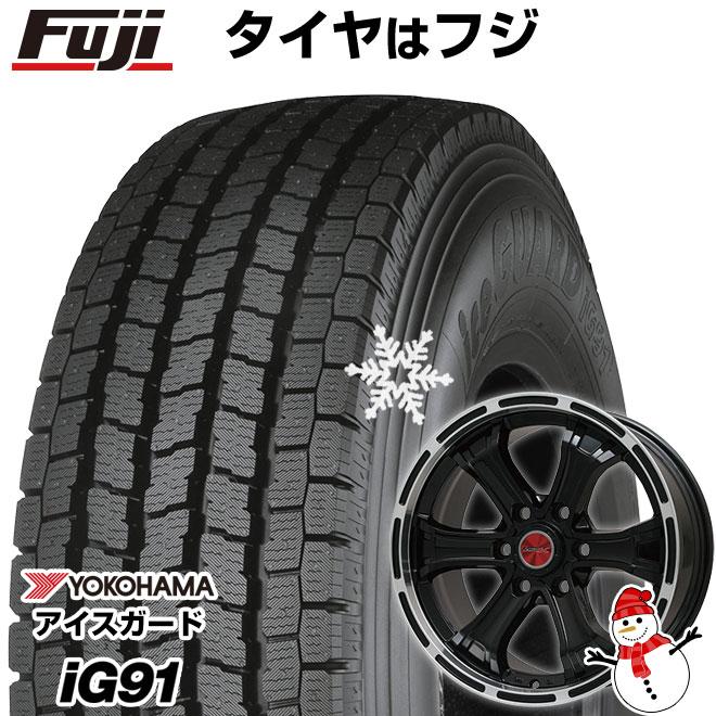 【新品】キャラバン用 スタッドレスタイヤ ホイール4本セット 195/80R15 107/105L ヨコハマ アイスガード iG91 ビッグウエイ B-MUD K 15インチ｜fujicorporation