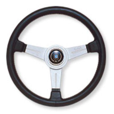 NARDI ナルディ ステアリング CLASSIC ブラックレザー/シルバー 