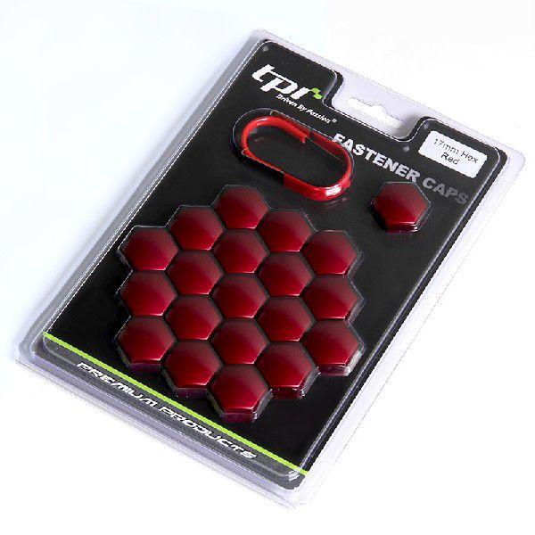 ナット/ボルトキャップ レッド(21HEX) ※ショートナットや軽自動車の純正ナットには使用不可。アウトレット品（パッケージの劣化・汚れがあります）