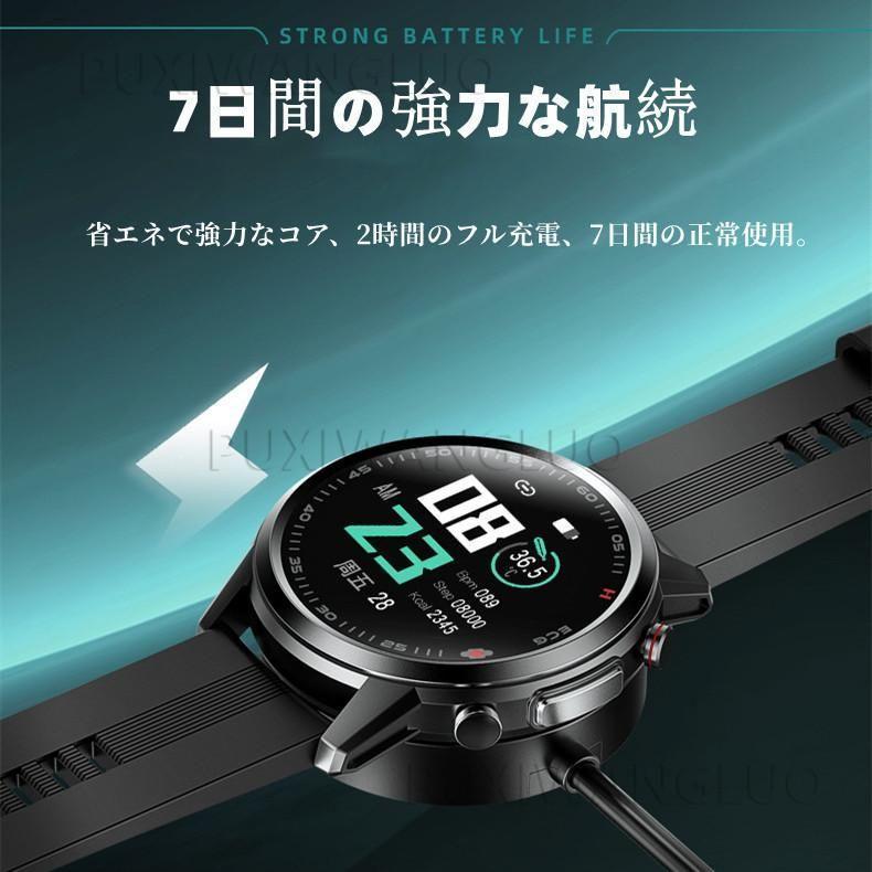 「期間限定セール」スマートウォッチ 日本製 センサー 心電図ECG 24時間体温監視 レーザーヘルス 歩数計 血圧血中酸素測定 着信アラーム プレゼント 