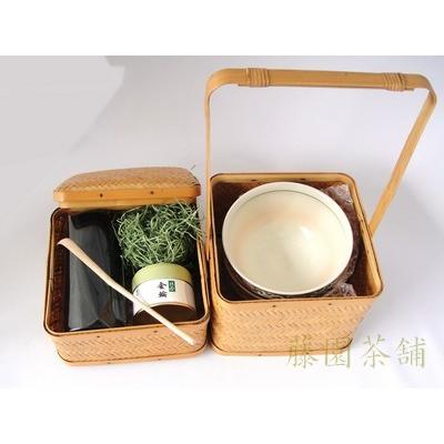 茶道具 セット 丸久小山園 竹かご抹茶詰合せ : 抹茶と宇治茶の藤園茶舗