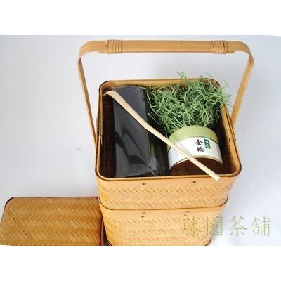 茶道具 セット 丸久小山園 竹かご抹茶詰合せ : 抹茶と宇治茶の藤園茶舗