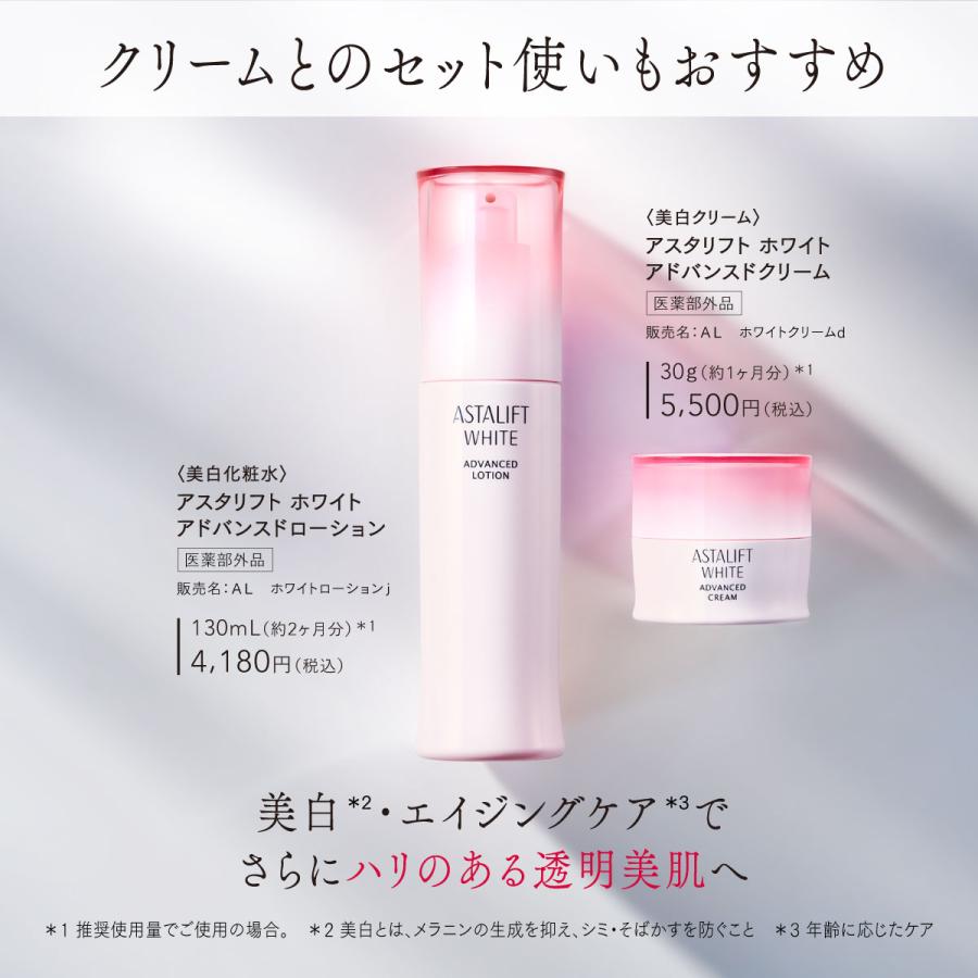 【新発売】アスタリフト ホワイト アドバンスドローション 130mL 付け替え用 レフィル ASTALIFT 公式 美白 化粧水 医薬部外品 富士フイルム｜fujifilm-h｜16