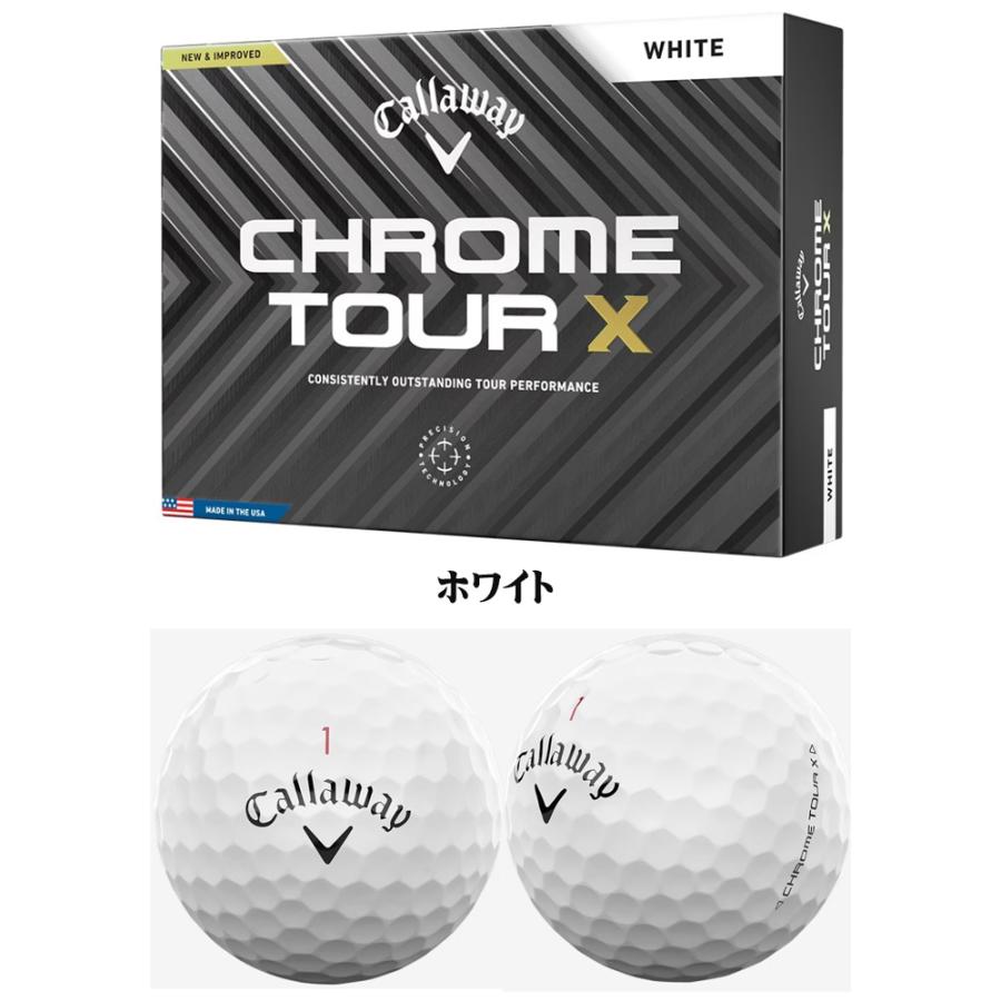 Callaway キャロウェイ CHROME TOUR X クローム ツアー エックス ゴルフボール 1ダース 2024年モデル｜fujigolf-kyoto｜03