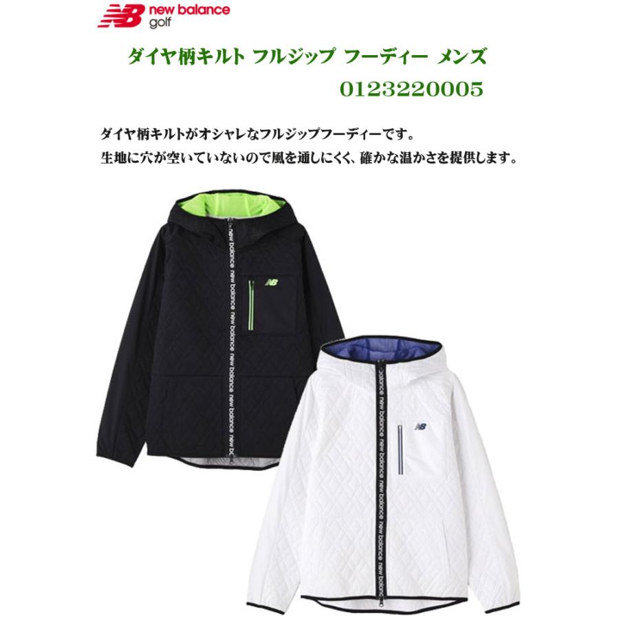 New Balance Golf ニューバランスゴルフ ダイヤ柄キルト フルジップ フーディー MENS SPORT 0123220005 2023年モデル｜fujigolf-kyoto｜02