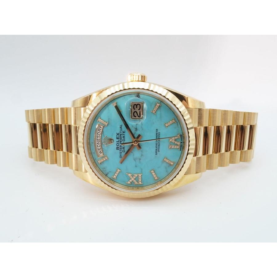 デイデイト Rolex (ロレックス) 36 Day-Date 128238 ターコイズ : 富士