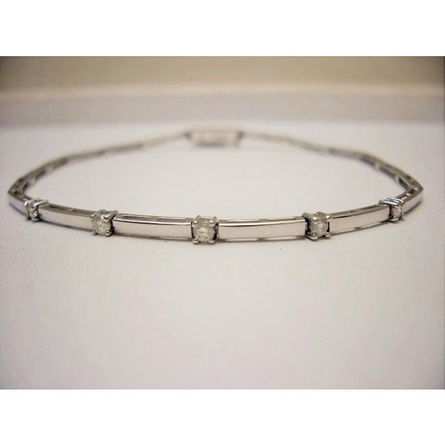 本物の ホワイトゴールドブレスレットダイヤ0.16ct K18WG ホワイトゴールドブレスレット - レディースアクセサリー 本物の ホワイトゴールドブレスレットダイヤ0.16ct K18WG ホワイトゴールドブレスレット - レディースアクセサリー