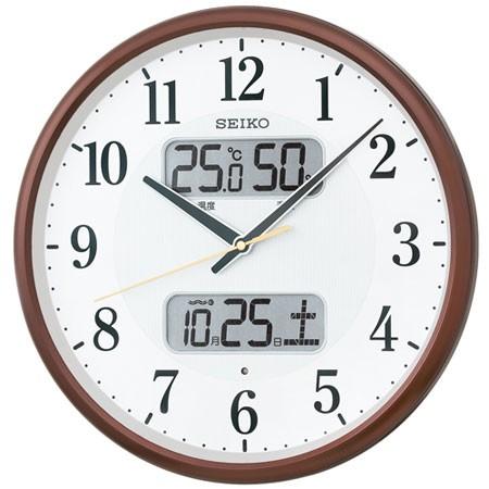 SEIKO 電波時計 KX383B 掛時計 温度湿度計 SEIKO（セイコー） 掛時計 電波時計カレンダー機能 温度・湿度表示