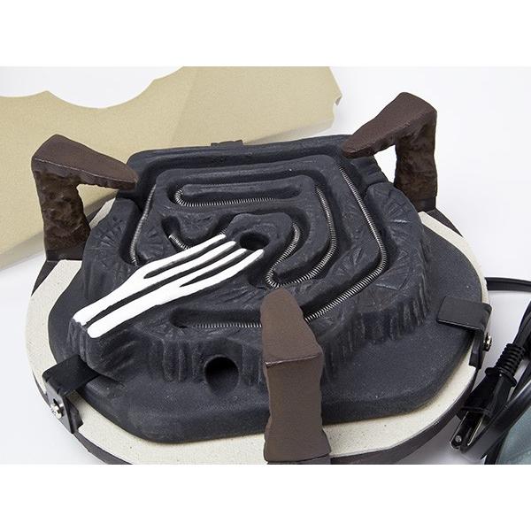 茶道 炉・置炉用炭型電熱器 茶道具 炉壇 電熱式 置炉用 炭型ヒーター アルミ製聚楽壁色