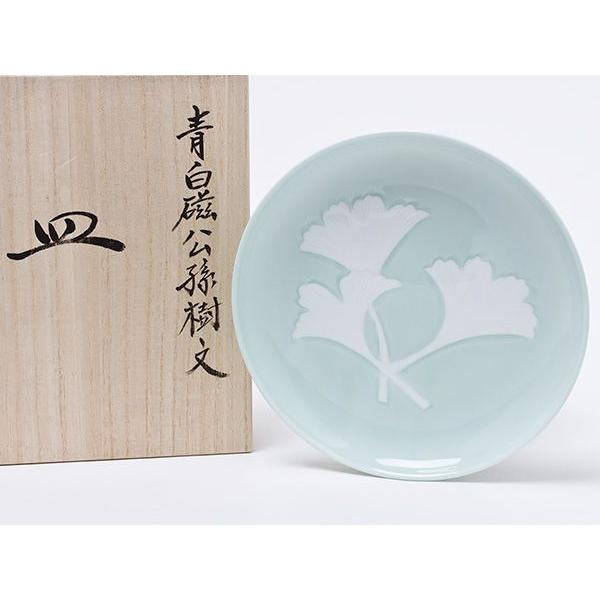人間国宝　井上萬二　青白磁彫文鉢　共箱　R1491ダK2 人間国宝 井上萬二 青白磁彫文鉢 共箱 R1491ダK2 人間国宝 井上萬二 青