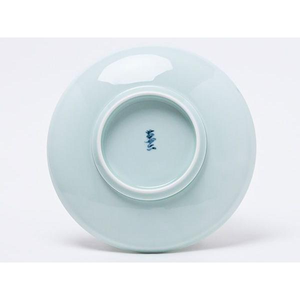 No.98【井上萬二窯作】白磁緑麦彫文皿 | 井上萬二窯 INOUE MANJI KILN