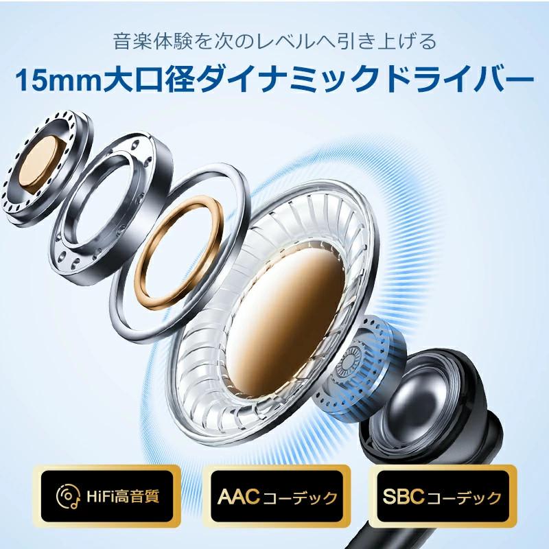 クーポンで2,792円」ワイヤレスイヤホン ANC対応 ENC通話 液晶付き 大