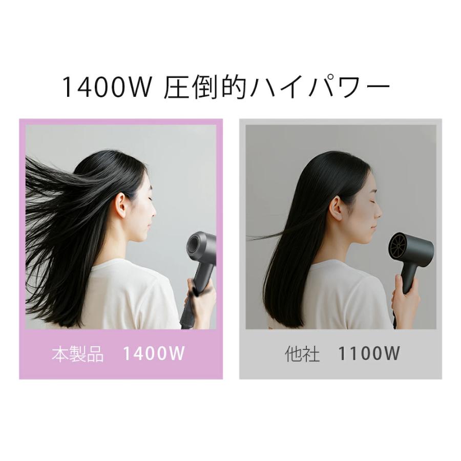 Yihai 【クーポンで4,380円】ドライヤー 低温速乾 ヘアドライヤー 大