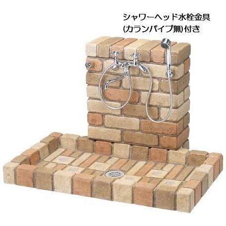 立水栓シャワープレイススクエアタイプ シャワープレイスパン 水栓柱と水受け食麺麭 組みあわせる水栓金具(水道の栓導管無) 付 nik 散水、水栓、水周り-水栓柱、立水栓-DIY、工具