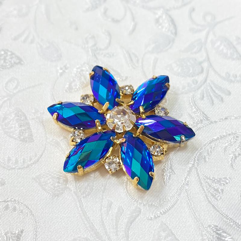 クリスタルイヤリング 花形状 アメリカ製 クリスタルフラワー(全8色) 1個単位販売 : 日暮里繊維街の特殊