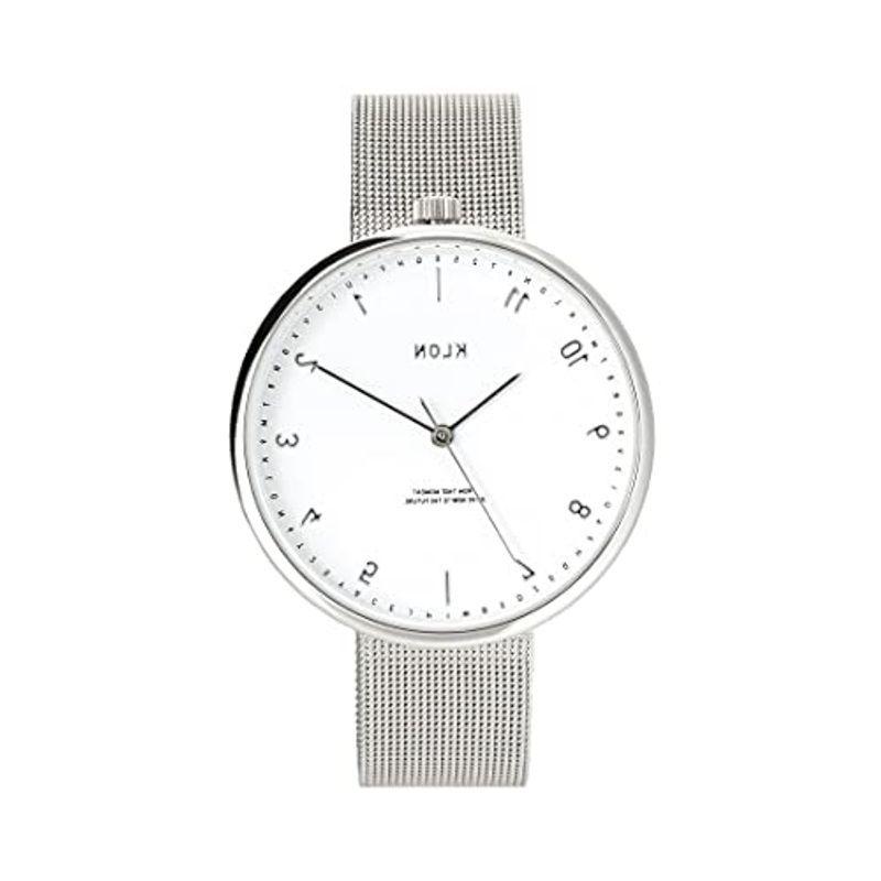 セール開催 腕時計 逆回転腕時計 ユニーク 個性 逆回転 メンズ シルバー シンプル Klon Reversal Silver Mesh 38mm 販売廉価 Www Backstagemgt Com Br