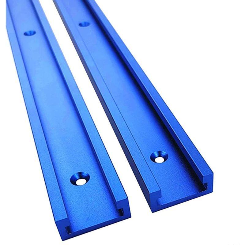 国内正規総代理店アイテム 大工ツール アルミ合金製 30mm標準規格 マイタースロット マイタートラック 2個 テーブルソー用 12mm ブルー ネジなし 青 その他電動工具 Pathwaysfl Org