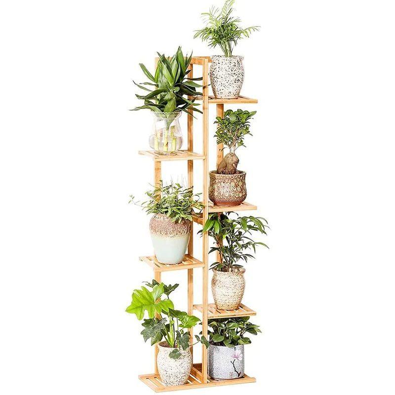 フラワースタンド フラワーラック 竹製 花台 6段 高い スリム ガーデニング 棚 観葉植物 植木鉢 鉢 盆栽 台 室内 屋外 ナチュラル 010 Fujikiモール 通販 Yahoo ショッピング