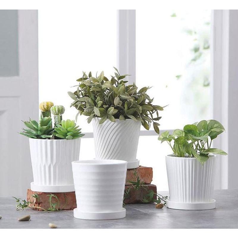 植木鉢 おしゃれ 陶器鉢 ホワイト ブラック 大型 プランター15cm 受け皿付き 穴付き 鉢植え 通気透水 室内と屋外 円筒形鉢 部屋 飾 012 こそあど雑貨 通販 Yahoo ショッピング