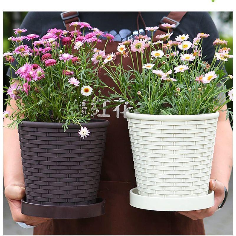 植木鉢 プラスチック製 プランター 鉢 植木鉢 おしゃれ 北欧風 排水穴トレイ付き ポット 鉢植え 花 多肉 観葉植物 バラ ハーブ適用 こそあど雑貨 通販 Yahoo ショッピング