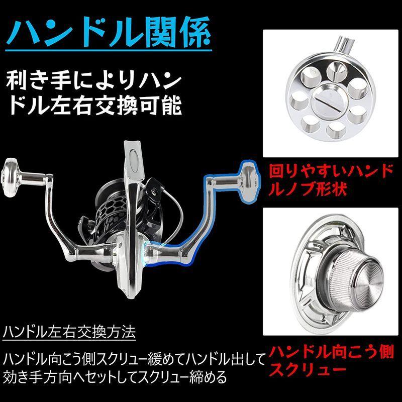 かわいい Zjiancスピニングリール7000番ショアジギング 船釣り海釣り ギア比4 7 ドラグ力10 ジギング釣り 泳がせ釣り 青物 ブリ ハマ スピニングリール Www We Job Com